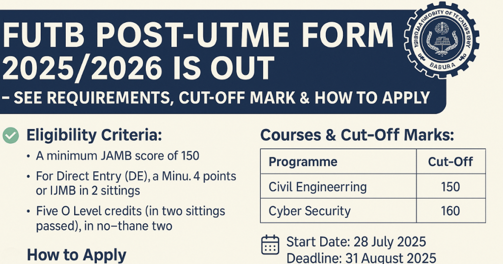FUTB Post-UTME